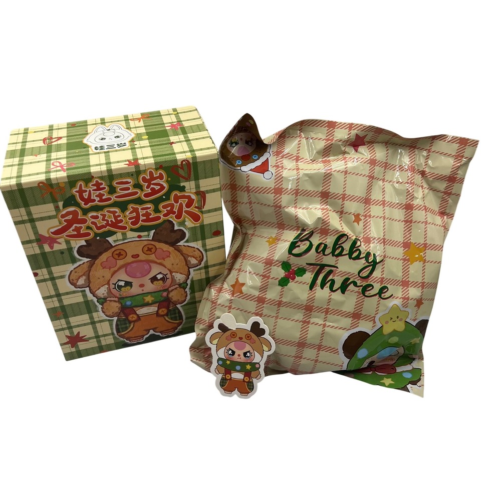 Baby Three Christmas Carnival Fawn Plush Figure Confirmed Sealed Bag Blind Box